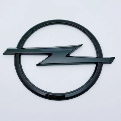 (1 pièce Noir brillant, 145 mm x 115 mm Opel) - 1 autocollant logo Opel 3D 145 mm pour calandre, capot et pare-chocs arrière (compatible avec Astra, Zafira, Insignia, Corsa). (1/4)