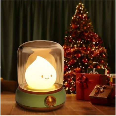 Veilleuse Rechargeable - Effet Flamme Réaliste - 2 Modes Éclairage - Luminosité Réglable - Pour Chambre Enfant ou Salon - 1 Pièce (1/5)