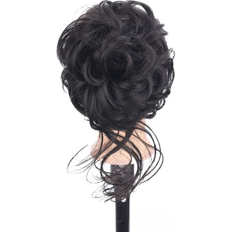 Chignon Boucle Claw Clip Extensions Capillaire Portable pour Femmes Filles Brun Noir (1/5)