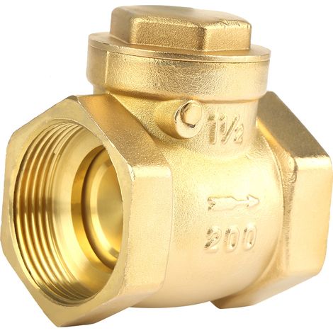 Clapet anti-retour en laiton DN40 à filetage interne, 232 PSI, empêche le refoulement d'eau (1/5)
