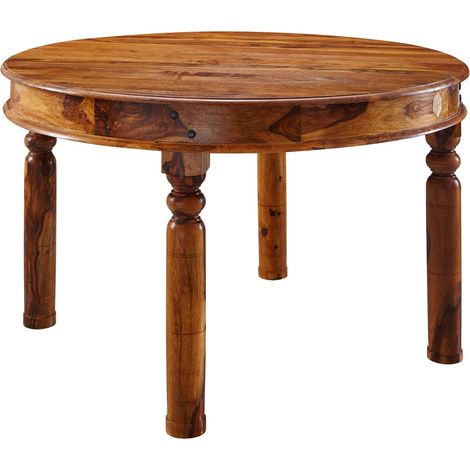 tavolo da pranzo in legno di Acacia 100x100x76 miele dorato laccato OXFORD