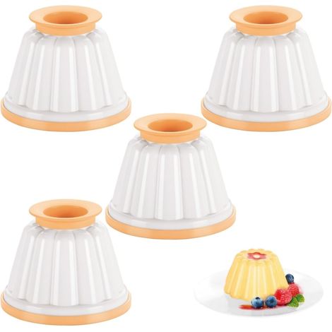 Set mit 4 Puddingformen, Puddingformen mit Deckel, Mini-Geleeformen, Puddingbleche, Puddingformen, Yorkshire-Puddingformen, Backformen, antihaftbeschichtete Backformen (1/5)