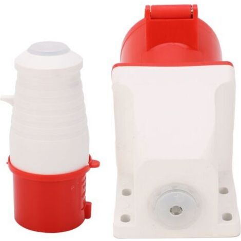 Prise de Courant 4 Broches 32A, Connecteur D'alimentation Triphasé, Prise Industrielle étanche Montée en Surface AC 380V-415V,prises, convertisseurs