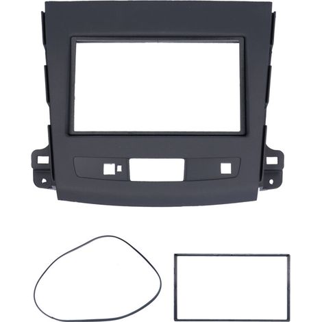 Cornice/pannello per autoradio stereo 2Din con lettore DVD e navigatore, adatta per Mitsubishi Outlander 2008-2012 -Crezuo