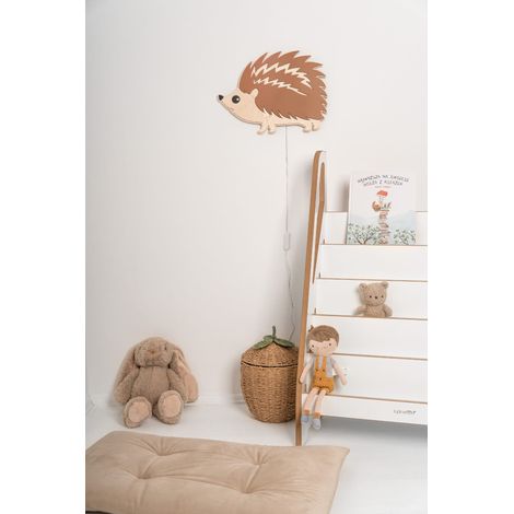 Lámpara de madera con forma de ERIZO para habitación infantil - lámpara de noche para niños - tupti.lights (1/4)