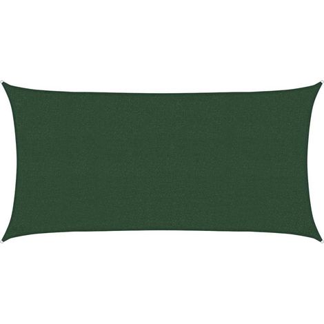 Toldo de vela verde oscuro HDPE 160 g/m² 2x4 m vidaXL