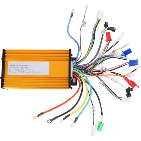Régulateur de vitesse sans balais 12 tubes 3 modes alliage d'aluminium accessoire vélo électrique pour trottinettes 50V-72V (1/5)