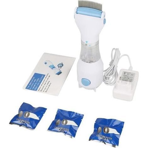 BS07223-Cikonielf Peigne à poux Peigne à Puces Électrique Traitement contre Puces de Sécurité pour Chien Chat UE 220 V (1/4)