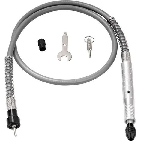 3mm Flexible Electric Drill Extension Cable Chuck for Rotary Grinder Tool Compatible with Key (Golden) (1/5)