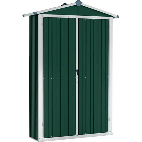 Gerätehaus Grün 116x45x175 cm Verzinkter Stahl vidaXL
