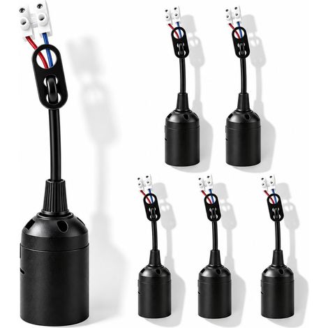 Lot de 6 Douilles E27 pour Chantier 4A 250V Douille Rénovation avec Câble (1/5)