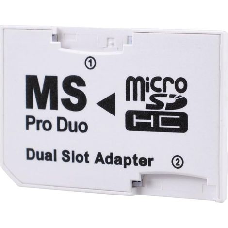 Adaptador micro SD a memory stick pro duo dual Blanco (1/5)