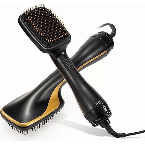 Comfort Comb Multifunktions-Heizbürste, 2-in-1-Kamm und Flachkamm, Standard-Eurostecker (gelb) (1/5)