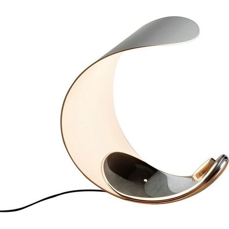 Tischleuchte – Nachtlicht aus Metall – mit dreistufigem Dimmer – mondförmige Tischleuchte – für Schlafzimmer, Wohnzimmer und Homeoffices (1/5)