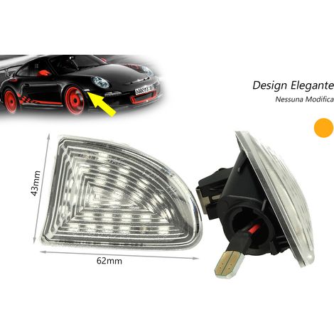 Kit Freccia Laterale a Led Side Marker Lente Trasparente Mercedes Benz Smart Fortwo W451 Coupe Cabrio OEM 4519067700C40A 4519067800C40A (1/3)