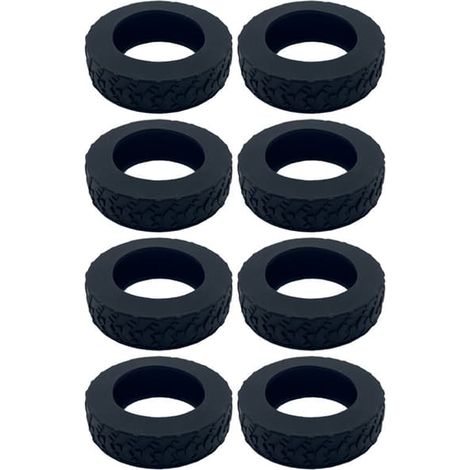 Enjoliveurs de roues en silicone de qualité supérieure pour bagages (lot de 8) Noir (1/5)