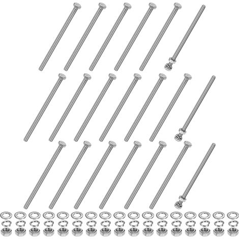 20-Pcs Vis À Tête Hexagonale Avec Écrous M6x110mm Machinerie (1/5)