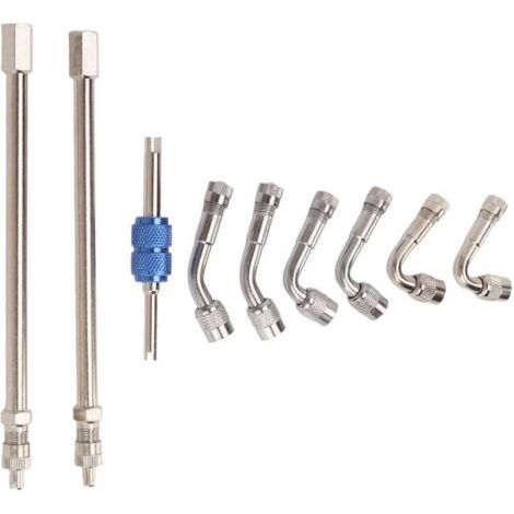 BUNTHAUS PA Rallonges De Tige De Valve Métal 45 90 135 Degrés Adaptateur Extension Pour Voiture Camion Tondeuse À Gazon (1/4)
