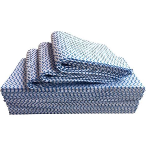 Torchons jetables, chiffons de nettoyage réutilisables, torchons de cuisine jetables ultra-résistants, lot de 60, 30 x 60 cm, bleus, absorbants et à séchage rapide. (1/5)