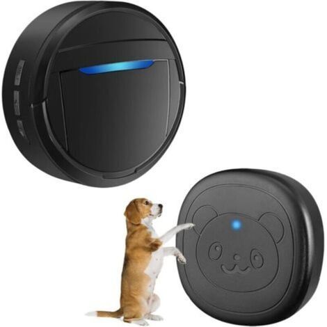 Pr Wireless Dog Doorbell, Ring Bell to Go Outside, IP55 Waterproof Buttons, 55 Melodies, 4 Volume Levels & 950ft Range (Black, 1 Reciever, 1 Transmitter) (1/4)