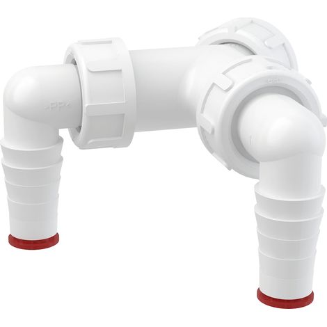 Alcadrain P148 Doppelanschluss komplett G1" 17–23 mm Schlauchanschluss