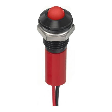 Voyant LED lumineux Rouge RS PRO, dia. 8mm, 12V c.c., taille de la lampe 5 mm, IP67 ( Prix pour 1 )