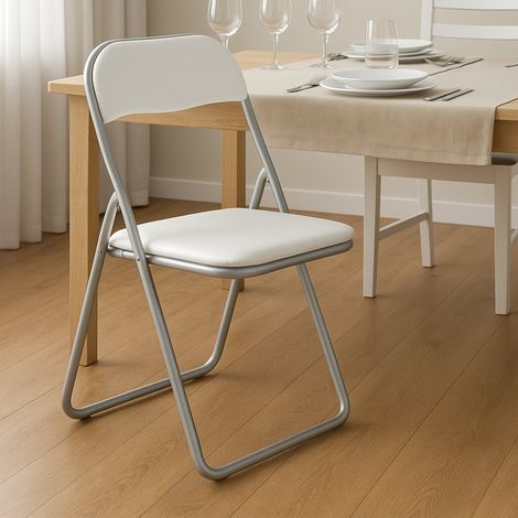 Dmora Klappstuhl, weiße Farbe, Maße 43 x 47 x 78 cm (1/5)