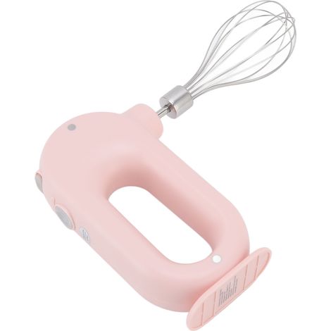 Batteur électrique à main 3 vitesses, poignée antidérapante, mousseur à lait portatif, 5 V, 20 W, rose (1/5)