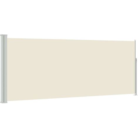 Auvent latéral rétractable 120 x 300 cm Blanc cassé (1/5)