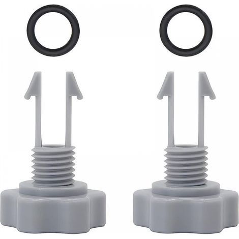 Set di 2 valvole di sfiato e O-ring di ricambio per la pompa filtro Intex 10460 10264 (1/5)