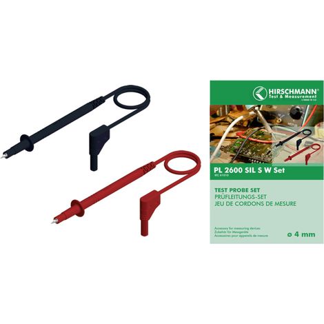 Hirschmann Test & Measurement PL 2600 SIL S W SET Sicherheits-Messleitungs-Set 4 mm-Stecker 4 mm-Ste