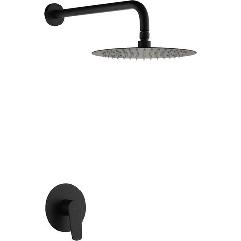 Set incasso 1 via monocomando Belgio con soffione finitura nero opaco [ IMEX® ] (1/3)
