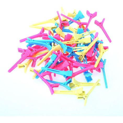 60 Pièces/Paquet Pinces à Cheveux Colorées pour Salon, Coiffure, Teinture et Coupe (1/5)