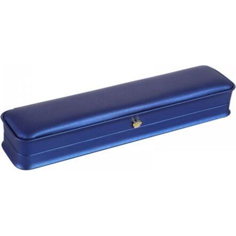 Leather jewelry storage box, rectangular necklace bracelet display gift box, royal blue (1/3)