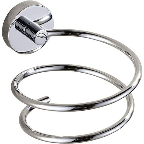 Dieser silberfarbene Haartrocknerhalter aus Edelstahl eignet sich für die Montage in Schlafzimmern, Badezimmern und Toiletten. (1/4)