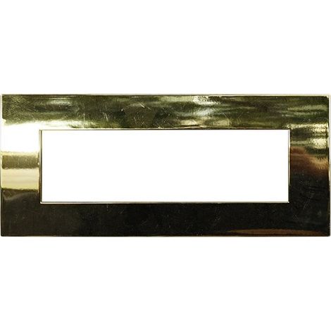 Placca Plastica Serie Venus 7P Colore Oro Lucido Compatibile Con Vimar Arke (1/3)
