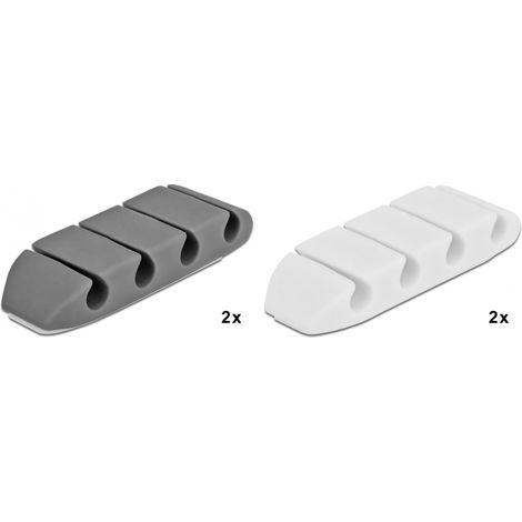 Delock Soporte de cable con 4 pasacables trapezoidales. Juego de 4 piezas
