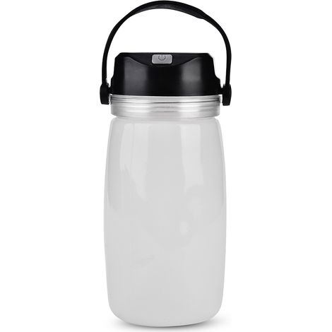 Lampe-Bouteille Rechargeable En Silicone Pliable - 735 ml - Éclairage LED 3 Modes - Charge Solaire Par Le Haut - Pour Camping Extérieur - 1 Pièce (1/5)