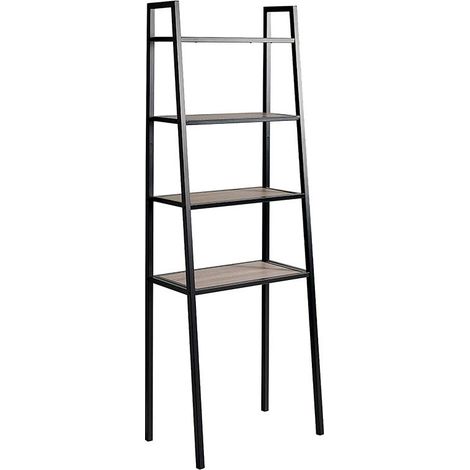 Estantería - Modelo AROL - Color Roble/Negro - Material MDF/Metal - Medidas 65x38,5x180 cm (1/5)