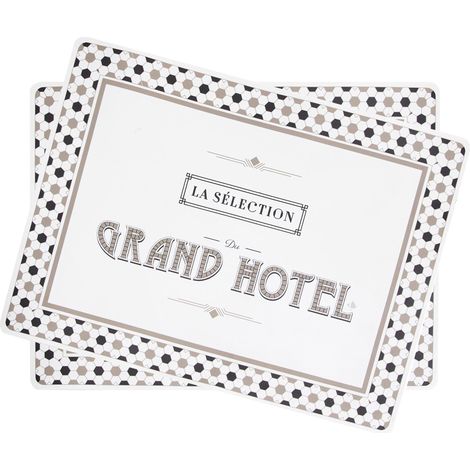 Lot de 2 sets de table en plastique 30x40 cm collection HOTEL (1/3)