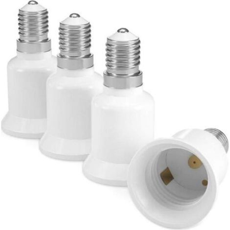 Set mit 4 Fassungsadaptern – E14 auf E27 – Zum Umrüsten von LED- und Halogenlampensockeln (1/5)