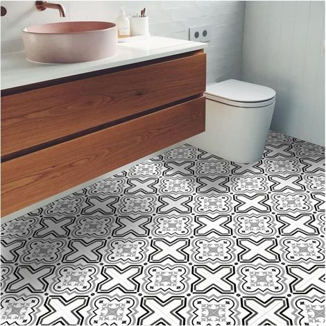 Autocollants De Sol En Carrelage Traditionnels Auto-adhésifs Cuisine Salle De Bain Autocollants De Sol Mats Épaissis Autocollants Imperméables Au Sol Antidérapants 5 Pièces ( Size : 3030CM5PCS) (1/4)