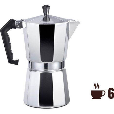 Cafetera de aluminio 6 tazas (1/4)