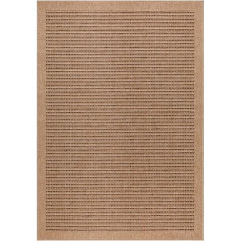 Tappeto da soggiorno dall'aspetto naturale, beige e nero, 120x170cm