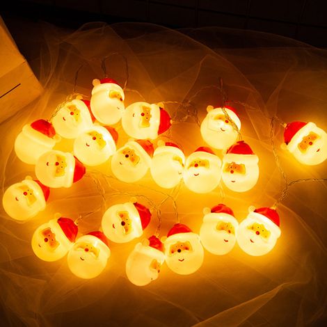 Lumières 3m20,guirlande lumineuse 3D Père Noël,phare LED Père Noël, lumière blanche chaude,adaptée aux fêtes et lumières de décoration d'arbre de Noël (1/5)