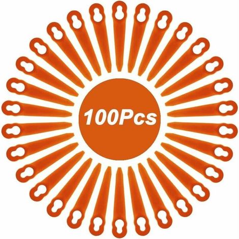 Lot de 100 Lames Compatible pour Coupe Bordure Stihl PolyCut 2 2 PolyCut 3 2, FSA 45 FSA 57 FSE 52, Lames en Plastique pour Coupe Bordure Stihl sans Fil H166 (1/5)