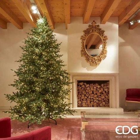 Albero di Natale "Pino Luxury" con LED integrati, in PE Effetto Real Touch -270 cm (1/4)