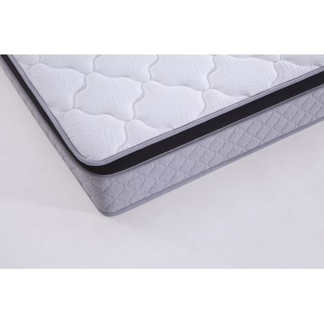 Matelas à ressorts 160x200 cm blanc, H3, ergonomique, confort moderne pour chambre FLORAGRACE (1/5)