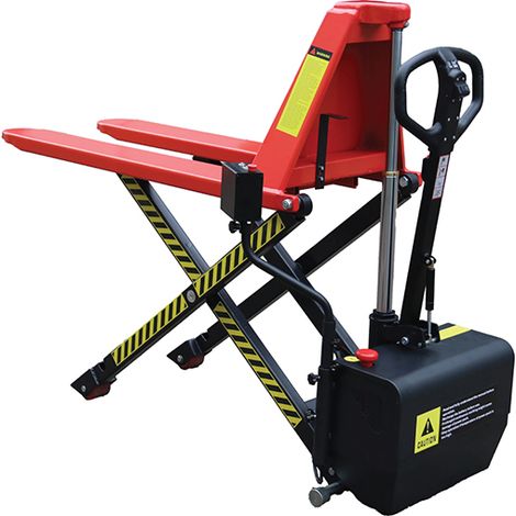 Transpallet ad alto sollevamento elettrico a forbice con livellamento automatico - Ergonomia e sicurezza - Forche 1150x540mm - Capacità 1.5T - JE5215NC