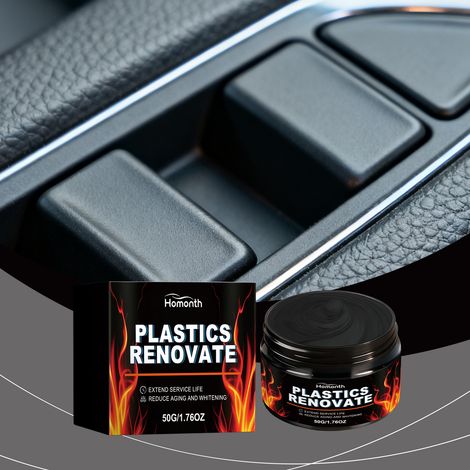 Car Plastic Refurbishing Paste - Car Interior and Exterior Refurbishing, Cleaning, Daily Gloss Maintenance, Polishing Paste - 50g -- BIEMMEDUE (1/5)